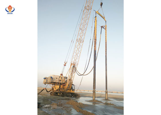 Dispositif de vibroplottage de 100 kW pour le condensation vibrologique améliorant la résistance à la liquéfaction des fondations