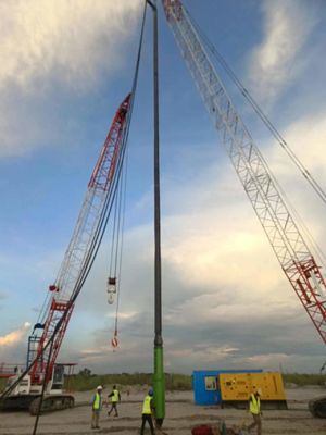 Projets de construction lourds de 377 mm de diamètre Vibro Compacteur Traitement de fondation